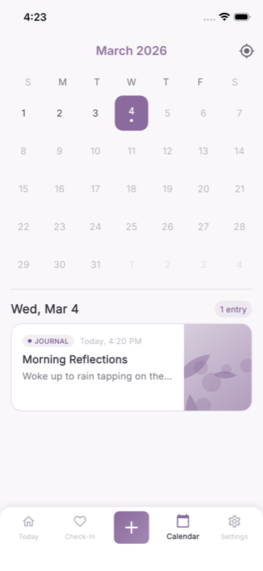 Calendar and analytics