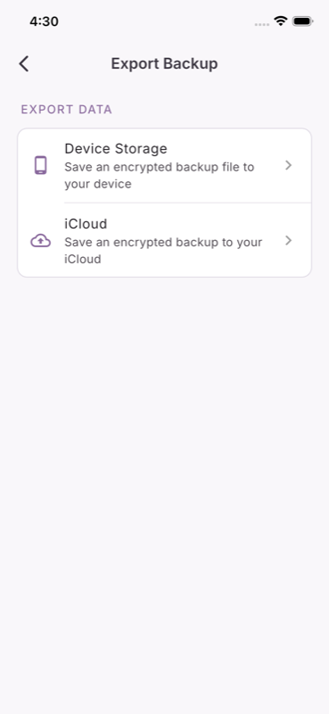 Backup features