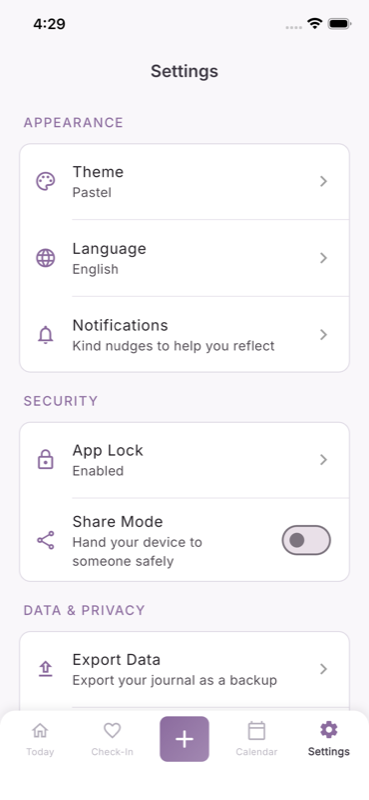 Theme options